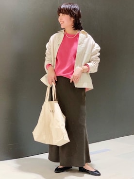 「green label relaxing（グリーンレーベルリラクシング）のアイテム（その他アウター）」を使った、tobiyama_mさん（レディース・167cm）の冬コーディネート