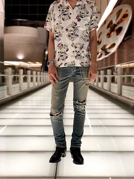 「Saint Laurent」｜「アイテム（腕時計）」を使った、naki。さん（メンズ・175cm）の夏コーディネート