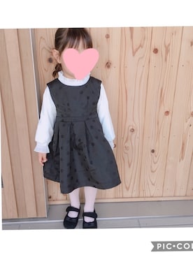 「devirock（デビロック）のアイテム（ワンピース、ブラック系）」を使った、ma513さん（レディース）の春コーディネート