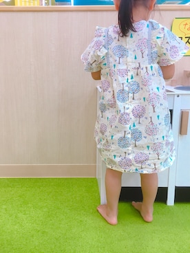 「ベルメゾンのアイテム（ワンピース、ベージュ系）」を使った、ma513さん（レディース）の秋コーディネート