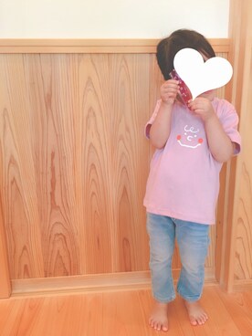 「韓国服のアイテム（Tシャツ/カットソー、ピンク系）」を使った、ma513さん（レディース）の秋コーディネート