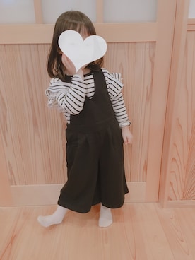 「GITAのアイテム（オールインワン・サロペット、ブラック系）」を使った、ma513さん（レディース）の秋コーディネート