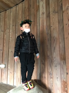 「Herschel Supply（ハーシェルサプライ）のアイテム」を使った、じょじょさん（キッズ・110cm）の冬コーディネート
