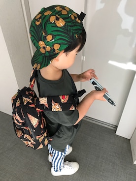 「Herschel Supply（ハーシェルサプライ）のアイテム」を使った、じょじょさん（キッズ・110cm）の春コーディネート