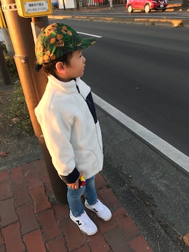 「ジーパン」｜「アイテム（その他アウター）」を使った、じょじょさん（キッズ・110cm）の秋コーディネート