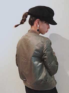 「メチャカリ」｜「アイテム（ジャケット/アウター）」を使った、みきてぃさん（レディース・155cm）の冬コーディネート