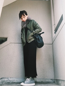 「STYLE DELI（スタイルデリ）のアイテム（バッグ）」を使った、みきてぃさん（レディース・155cm）の冬コーディネート