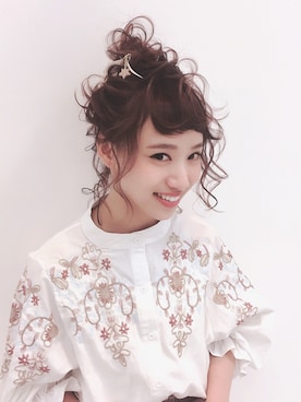 「刺繍シャツ」｜「アイテム（その他）」を使った、みきてぃさん（レディース・155cm）の春コーディネート
