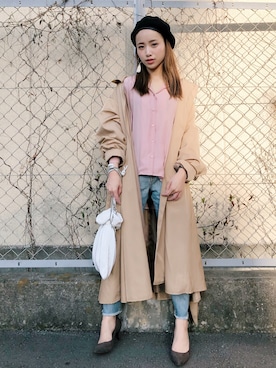 「テロテロ」｜「アイテム（その他）」を使った、みきてぃさん（レディース・155cm）の春コーディネート