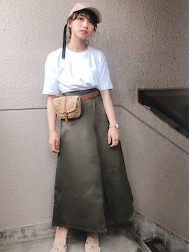「アイテム（アナログ腕時計）」を使った、みきてぃさん（レディース・155cm）の夏コーディネート