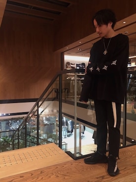 「WVM（ダブルヴイエム）のアイテム（デニムパンツ）」を使った、Yuuki Wadaさん（メンズ・170cm）の冬コーディネート