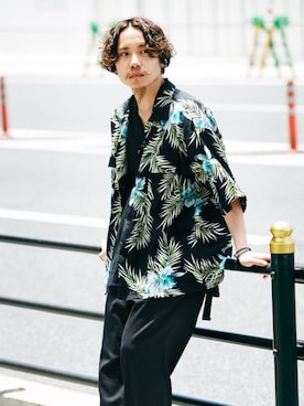 「MONKEY TIME（モンキータイム）のアイテム（ブレスレット）」を使った、Yuuki Wadaさん（メンズ・170cm）の夏コーディネート