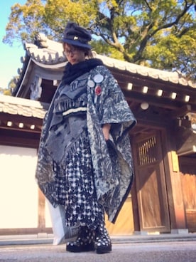 「MIFUNE（ミフネ）のアイテム（帽子）」を使った、hiro🐾さん（メンズ・178cm）の秋コーディネート