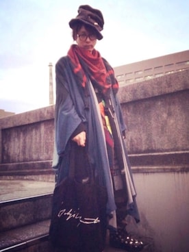 「Yohji Yamamoto（ヨウジヤマモト）のアイテム（トートバッグ）」を使った、hiro🐾さん（メンズ・178cm）の冬コーディネート