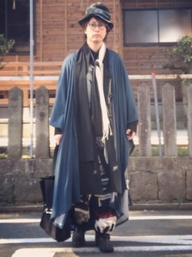 「Yohji Yamamoto（ヨウジヤマモト）のアイテム（トートバッグ）」を使った、hiro🐾さん（メンズ・178cm）の冬コーディネート