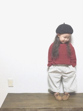 「アイテム（ラッピングキット、レッド系）」を使った、✩︎YUan✩︎さん（キッズ・90cm）の春コーディネート