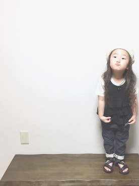 「アイテム（ラッピングキット、レッド系）」を使った、✩︎YUan✩︎さん（キッズ・90cm）の夏コーディネート