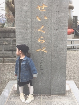 「SEVENDAYS=SUNDAY（セブンデイズサンデイ）のアイテム（その他アウター）」を使った、✩︎YUan✩︎さん（キッズ・90cm）の冬コーディネート