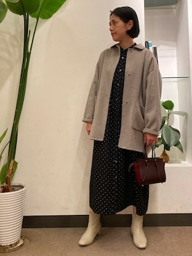 「かぐれ（カグレ）のアイテム（その他アウター）」を使った、浪口　絵美さん（レディース・164cm）の秋コーディネート