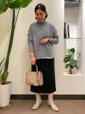 「レイアード」｜emiinamiiさん（レディース・164cm）の冬コーディネート