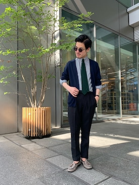 「URBAN RESEARCH（アーバンリサーチ）のアイテム（フォーマルスーツ/小物）」を使った、YAMASHITAさん（メンズ・167cm）の夏コーディネート