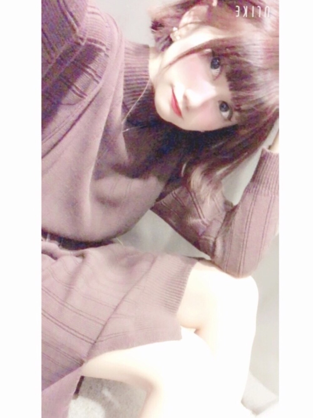 「大人カジュアル、ラクチンコーデ、オトナ女子、ゆるコーデ、お洒落さんとつながりたい、ハイネック、ニットワンピース、ブラウン、ニット、ショートヘア」｜「Green　Parksの・ワイドリブベルト付きワンピース（ワンピース、ブラウン系）」を使った、Sherry(ふぁんるー)さん（レディース・160cm）の冬コーディネートの1枚目の写真