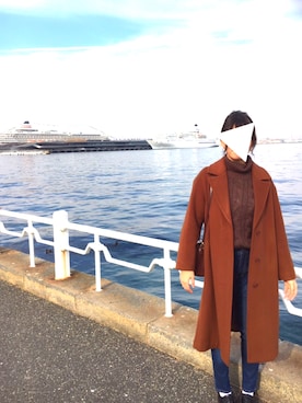 「横浜」｜「アイテム（その他アウター）」を使った、くろさん（レディース・160cm）の冬コーディネート