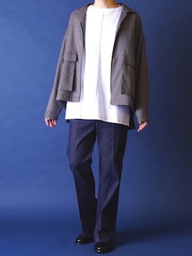 「オープンカラー」｜「アイテム（ジャケット/アウター）」を使った、みぎたさん（メンズ・178cm）の夏コーディネート