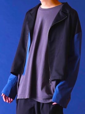 「YON（ヨン）のアイテム（ジャケット/アウター）」を使った、みぎたさん（メンズ・178cm）の夏コーディネート