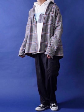 「Herden（ハーデン）のHerden MIRROR GHOST PK（パーカー）」を使った、みぎたさん（メンズ・178cm）の秋コーディネート