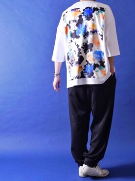 「DOOPZ（ドープス）のDOOPZ　カフスイージーパンツ（その他パンツ、ブラック系）」を使った、みぎたさん（メンズ・178cm）の春コーディネート