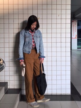 「UNIQUE（ユニーク）のアイテム」を使った、贰玖八さん（レディース・169cm）の冬コーディネート