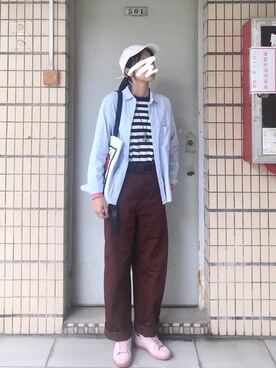 「UNIQUE（ユニーク）のアイテム」を使った、贰玖八さん（レディース・169cm）の冬コーディネート