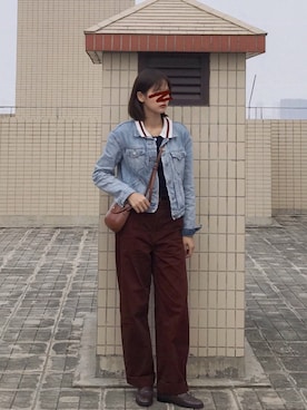 「UNIQUE（ユニーク）のアイテム」を使った、贰玖八さん（レディース・169cm）の冬コーディネート