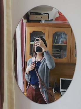 「盐系风格」｜「アイテム（チノパンツ）」を使った、贰玖八さん（レディース・169cm）の冬コーディネート
