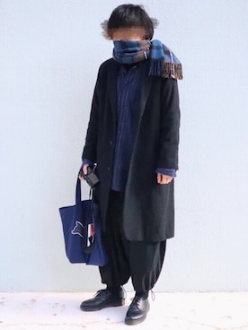 「SASQUATCHfabrix.（サスクワァッチファブリックス）のアイテム」を使った、suzuさん（メンズ・180cm）の冬コーディネート