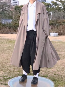 「my beautiful landlet（マイビューティフルランドレット）のアイテム（その他アウター）」を使った、suzuさん（メンズ・180cm）の冬コーディネート