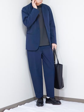 「MONKEY TIME（モンキータイム）のアイテム（テーラードジャケット）」を使った、suzuさん（メンズ・180cm）の春コーディネート