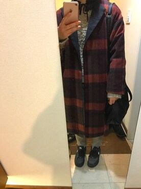 「ループ編み」｜yuuu＊さん（レディース・157cm）の冬コーディネート
