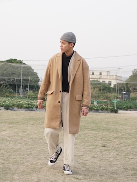 「SPAO（スパオ）のアイテム（ジャケット/アウター）」を使った、Yeenok Ngさん（メンズ・172cm）の冬コーディネート