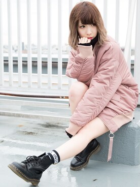 「UNIF（ユニフ）のアイテム」を使った、AIVERさん（レディース・162cm）の冬コーディネート