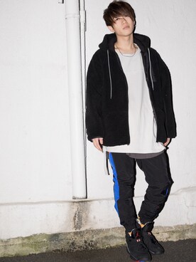「CASPER JOHN AIVER（キャスパージョンアイバー）のアイテム」を使った、AIVERさん（メンズ・171cm）の冬コーディネート
