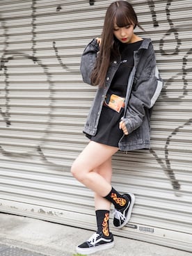 「CASPER JOHN AIVER（キャスパージョンアイバー）のアイテム」を使った、AIVERさん（レディース・162cm）の春コーディネート