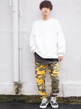 「CASPER JOHN AIVER（キャスパージョンアイバー）のアイテム」を使った、AIVERさん（メンズ・171cm）の春コーディネート