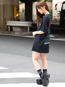 「CASPER JOHN AIVER（キャスパージョンアイバー）のアイテム」を使った、AIVERさん（レディース・162cm）の夏コーディネート