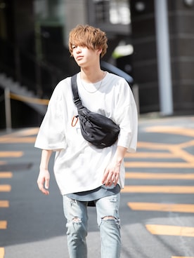 「CASPER JOHN AIVER（キャスパージョンアイバー）のアイテム」を使った、AIVERさん（メンズ・171cm）の夏コーディネート