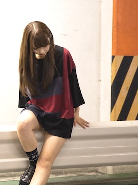 「CASPER JOHN AIVER（キャスパージョンアイバー）のアイテム」を使った、AIVERさん（レディース・162cm）の夏コーディネート