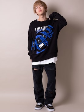 「CASPER JOHN AIVER（キャスパージョンアイバー）のアイテム」を使った、AIVERさん（メンズ・171cm）の秋コーディネート