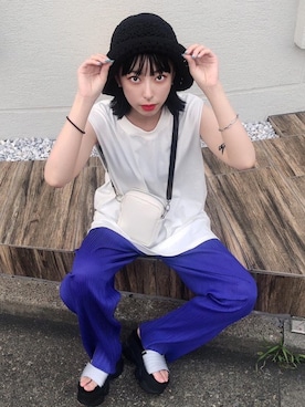「AIVER（アイバー）のアイテム」を使った、AIVERさん（レディース・156cm）の夏コーディネート