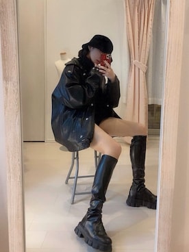 「AIVER（アイバー）のアイテム（ジャケット/アウター）」を使った、AIVERさん（レディース・155cm）の春コーディネート